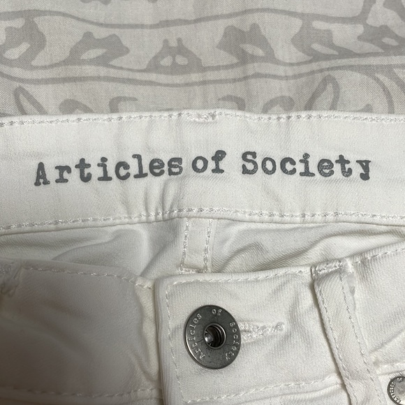 Articles of Society Mid Rise White Skinny Jeans - Picture 8 of 9